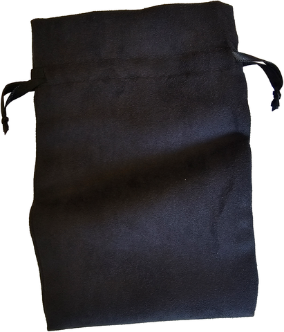 Black Microfiber Drawstring Bag (set of 1)