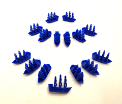 Ships compatible with Catan Seafarerers™  - Blue  (set of 15)