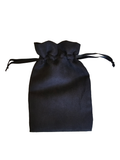 Black Microfiber Drawstring Bag (set of 1)