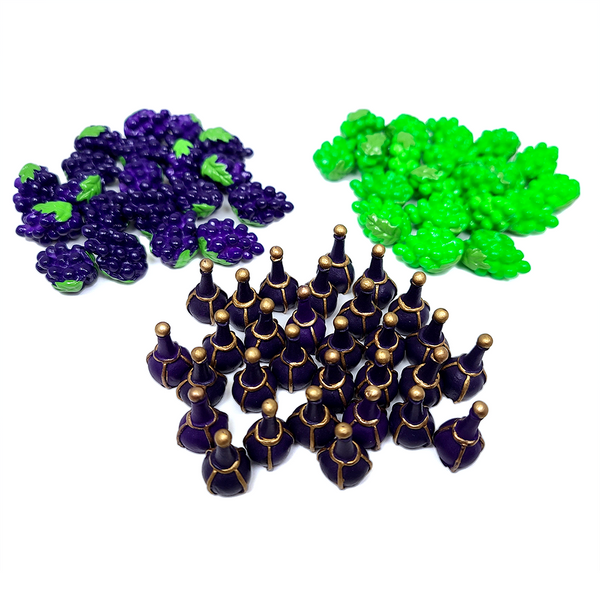 Top Shelf Gamer | Keyflower™ compatible Deluxe Token Bundle (2 player set)  (set of 60)